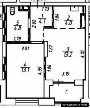 2-к квартира, вторичка, 40м2, 16/19 этаж