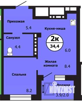 2-к квартира, вторичка, 34м2, 10/21 этаж