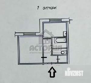 1-к квартира, вторичка, 28м2, 1/9 этаж