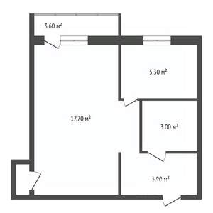 1-к квартира, вторичка, 33м2, 5/5 этаж