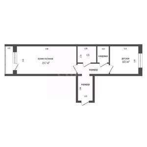 2-к квартира, вторичка, 43м2, 6/16 этаж