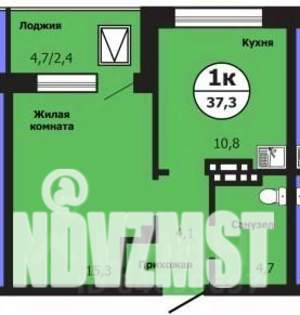 1-к квартира, вторичка, 37м2, 9/19 этаж