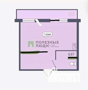 1-к квартира, вторичка, 42м2, 5/9 этаж