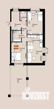 4-к квартира, вторичка, 65м2, 17/17 этаж