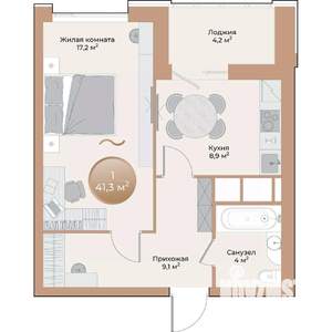 1-к квартира, вторичка, 41м2, 10/24 этаж