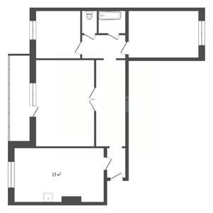 3-к квартира, вторичка, 71м2, 7/11 этаж