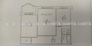 2-к квартира, вторичка, 52м2, 4/9 этаж