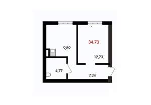 1-к квартира, вторичка, 35м2, 6/18 этаж