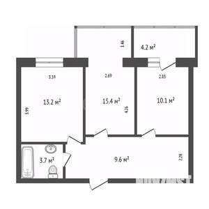 4-к квартира, вторичка, 115м2, 2/17 этаж
