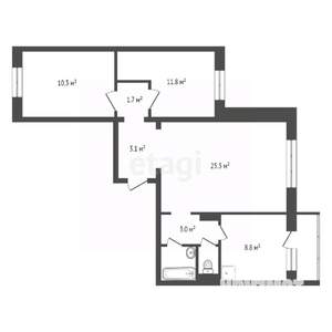 3-к квартира, вторичка, 70м2, 10/16 этаж