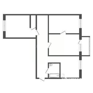 3-к квартира, вторичка, 55м2, 4/5 этаж