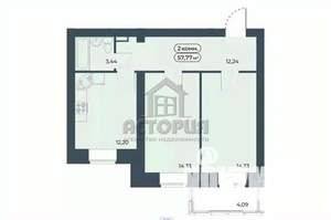 2-к квартира, вторичка, 58м2, 6/9 этаж