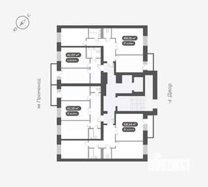2-к квартира, вторичка, 69м2, 7/16 этаж