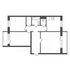 3-к квартира, вторичка, 66м2, 3/9 этаж