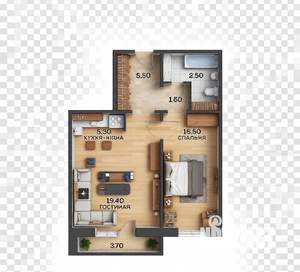 2-к квартира, вторичка, 54м2, 7/17 этаж