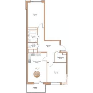 2-к квартира, вторичка, 79м2, 2/24 этаж