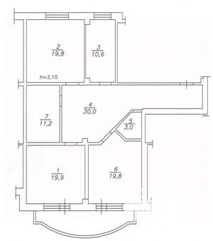 3-к квартира, вторичка, 114м2, 3/8 этаж
