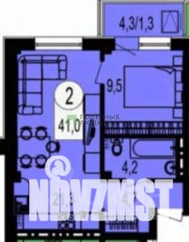 2-к квартира, вторичка, 41м2, 14/19 этаж
