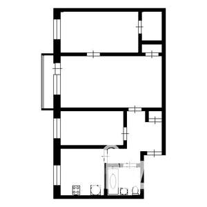 3-к квартира, вторичка, 55м2, 4/5 этаж
