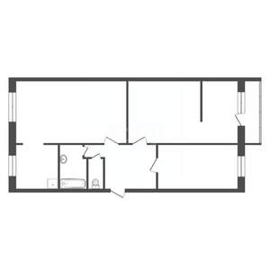 3-к квартира, вторичка, 62м2, 2/5 этаж
