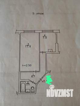 1-к квартира, вторичка, 37м2, 5/6 этаж