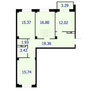 3-к квартира, вторичка, 86м2, 2/9 этаж