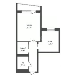 1-к квартира, вторичка, 49м2, 7/17 этаж