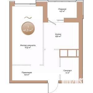 1-к квартира, вторичка, 41м2, 10/24 этаж
