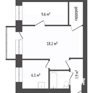 2-к квартира, вторичка, 46м2, 2/5 этаж