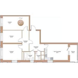 3-к квартира, строящийся дом, 88м2, 14/24 этаж