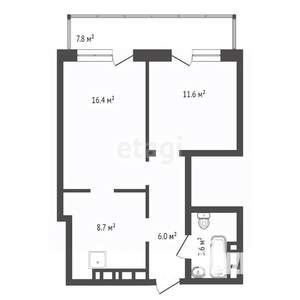 2-к квартира, вторичка, 49м2, 2/19 этаж