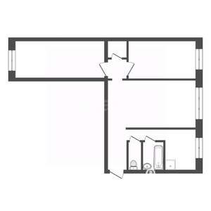 3-к квартира, вторичка, 58м2, 1/5 этаж