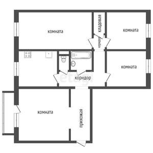 4-к квартира, вторичка, 84м2, 9/10 этаж