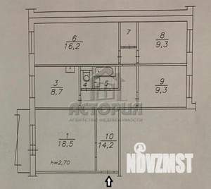 4-к квартира, вторичка, 82м2, 4/10 этаж