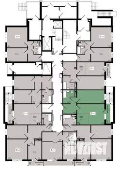 2-к квартира, вторичка, 57м2, 1/17 этаж