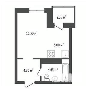 Студия квартира, вторичка, 30м2, 13/17 этаж