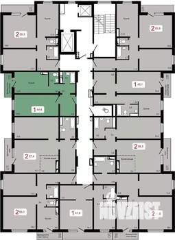 1-к квартира, вторичка, 45м2, 9/17 этаж