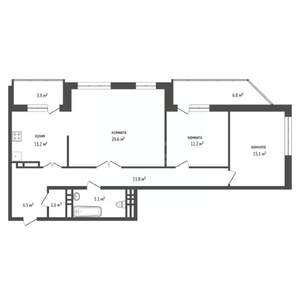 3-к квартира, вторичка, 89м2, 8/17 этаж