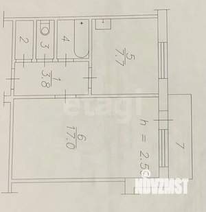 1-к квартира, вторичка, 34м2, 3/5 этаж
