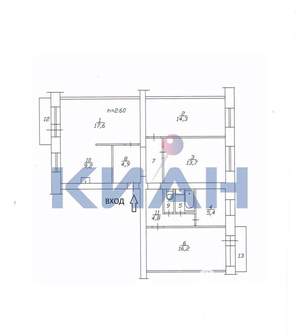 4-к квартира, вторичка, 93м2, 2/5 этаж