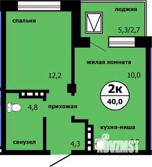 2-к квартира, вторичка, 40м2, 3/19 этаж