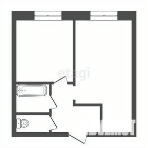 1-к квартира, вторичка, 51м2, 1/10 этаж