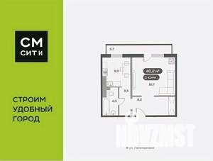 1-к квартира, вторичка, 40м2, 1/17 этаж