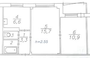 2-к квартира, вторичка, 40м2, 2/9 этаж