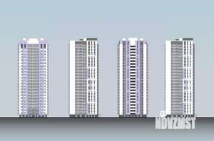 2-к квартира, строящийся дом, 62м2, 24/25 этаж