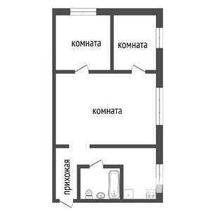 3-к квартира, вторичка, 49м2, 1/5 этаж