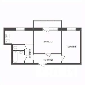 2-к квартира, вторичка, 53м2, 9/10 этаж