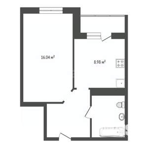 1-к квартира, вторичка, 36м2, 5/25 этаж