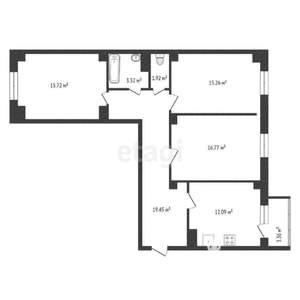 3-к квартира, вторичка, 86м2, 3/9 этаж