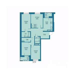 4-к квартира, вторичка, 103м2, 3/20 этаж